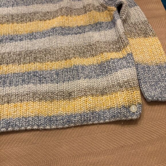 Barbour Hive Knitted Sweater Womens 10 Multicolor Striped Wool Blend Long Sleeve - Picture 4 of 10